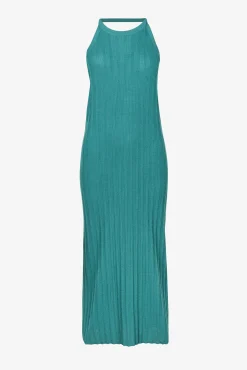 Tiffosi Vestido Canale Con Cuello Halter Verde Discount
