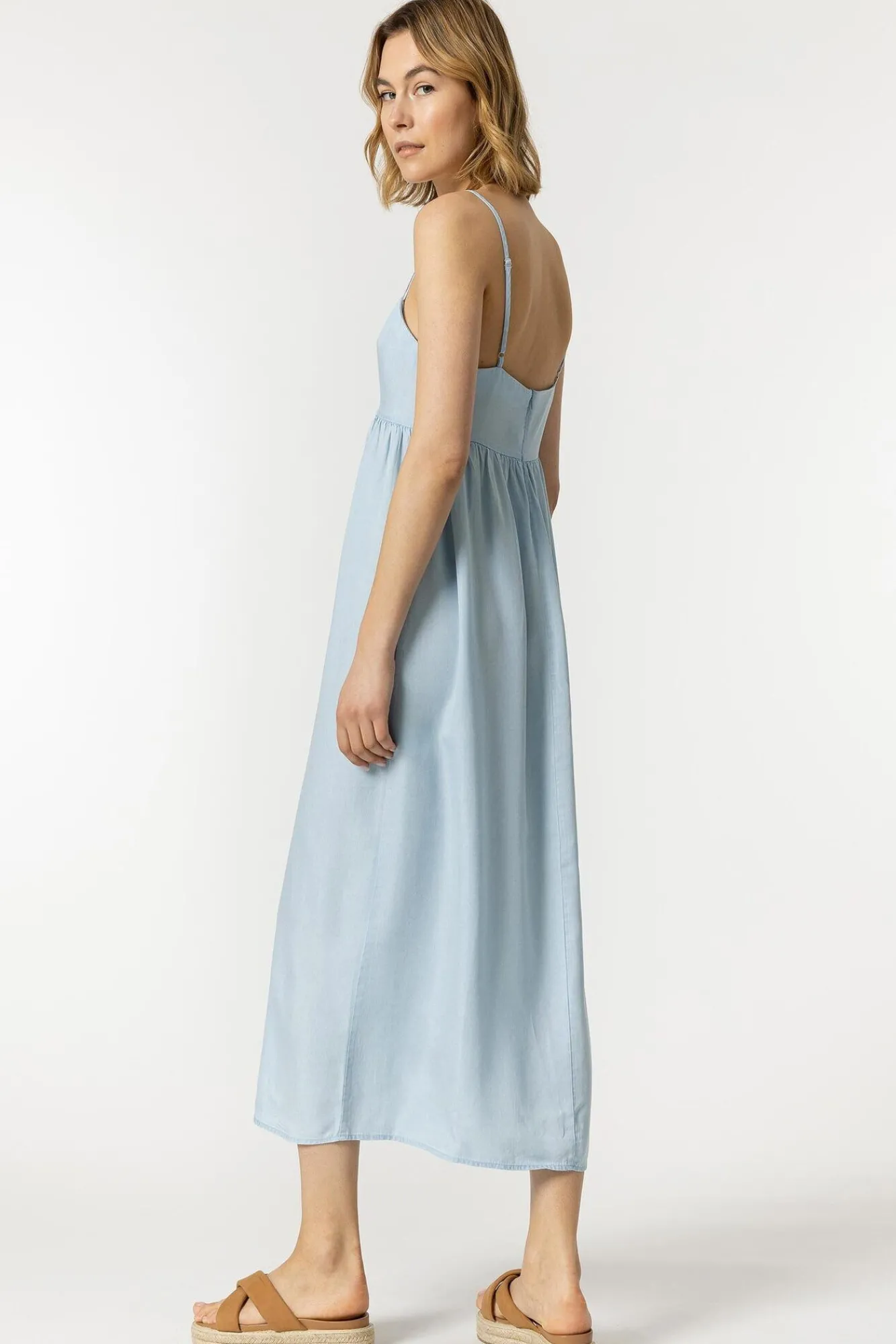 Tiffosi Vestido Capri Lyocell Azul Claro Hot