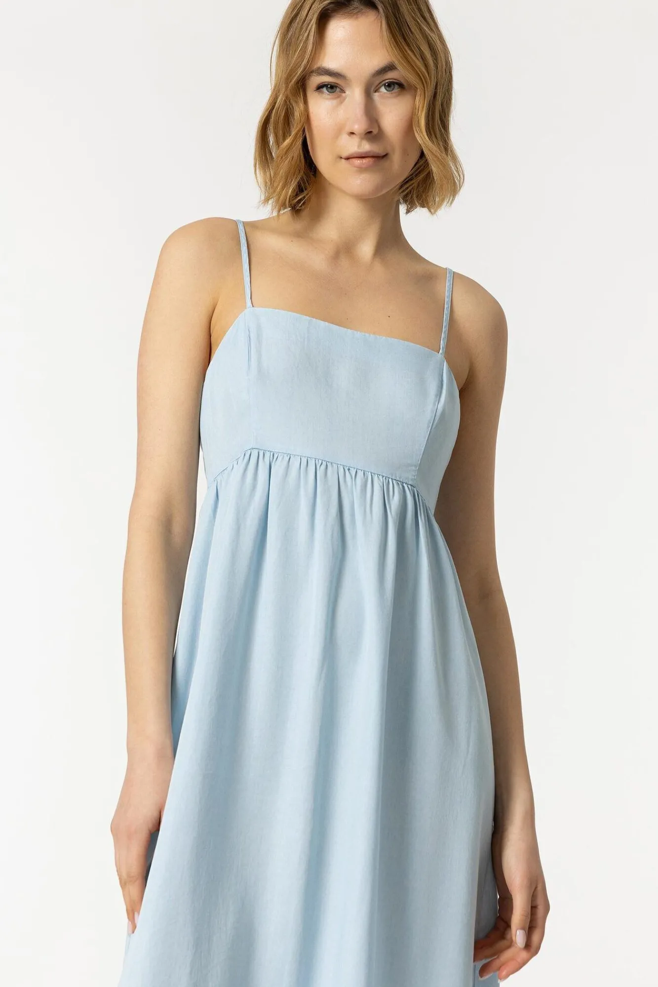 Tiffosi Vestido Capri Lyocell Azul Claro Hot
