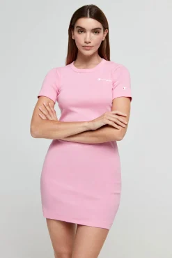 Champion Vestido Cenido Con Logotipo Pequeno Rosa Best