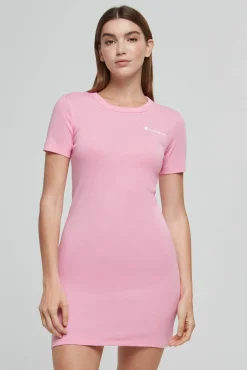 Champion Vestido Cenido Con Logotipo Pequeno Rosa Best