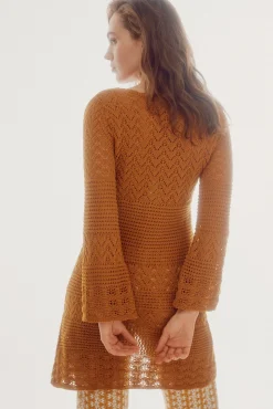 Slowlove Vestido Chaqueta Punto Estampado Amarillo Clearance