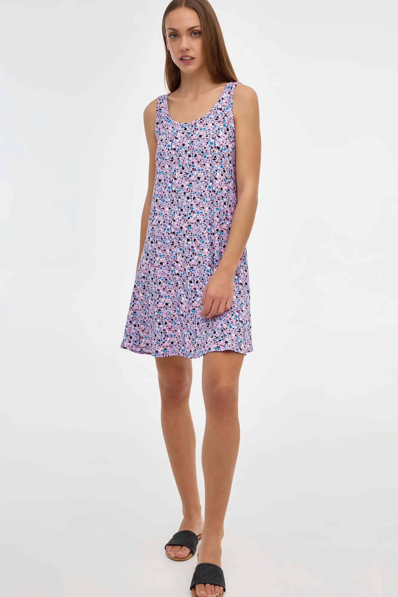 Inside Vestido Con Estampado Morado Clearance