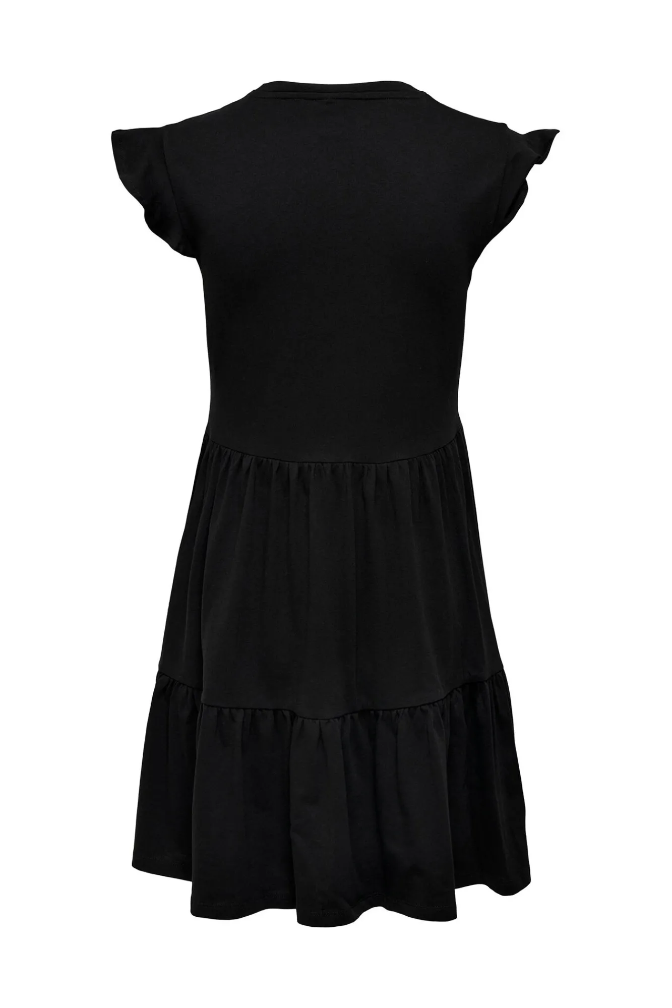 Only Vestido Con Volantes Negro Hot