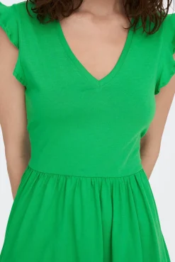 Only Vestido Con Volantes Verde Best