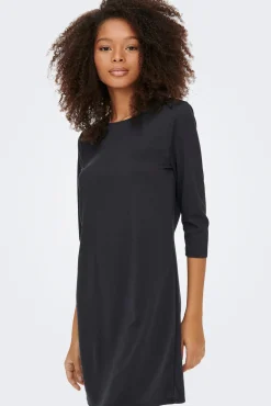 Only Vestido Corto Gris Medio Sale