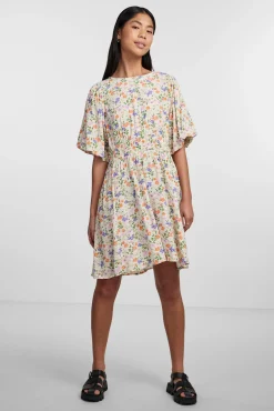 Pieces Vestido Corto Blanco Hot