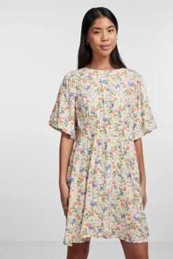 Pieces Vestido Corto Blanco Hot