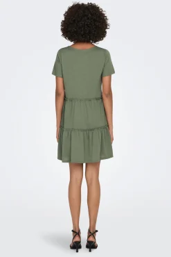JDY Vestido Corto A Capas Manga Corta Verde Sale