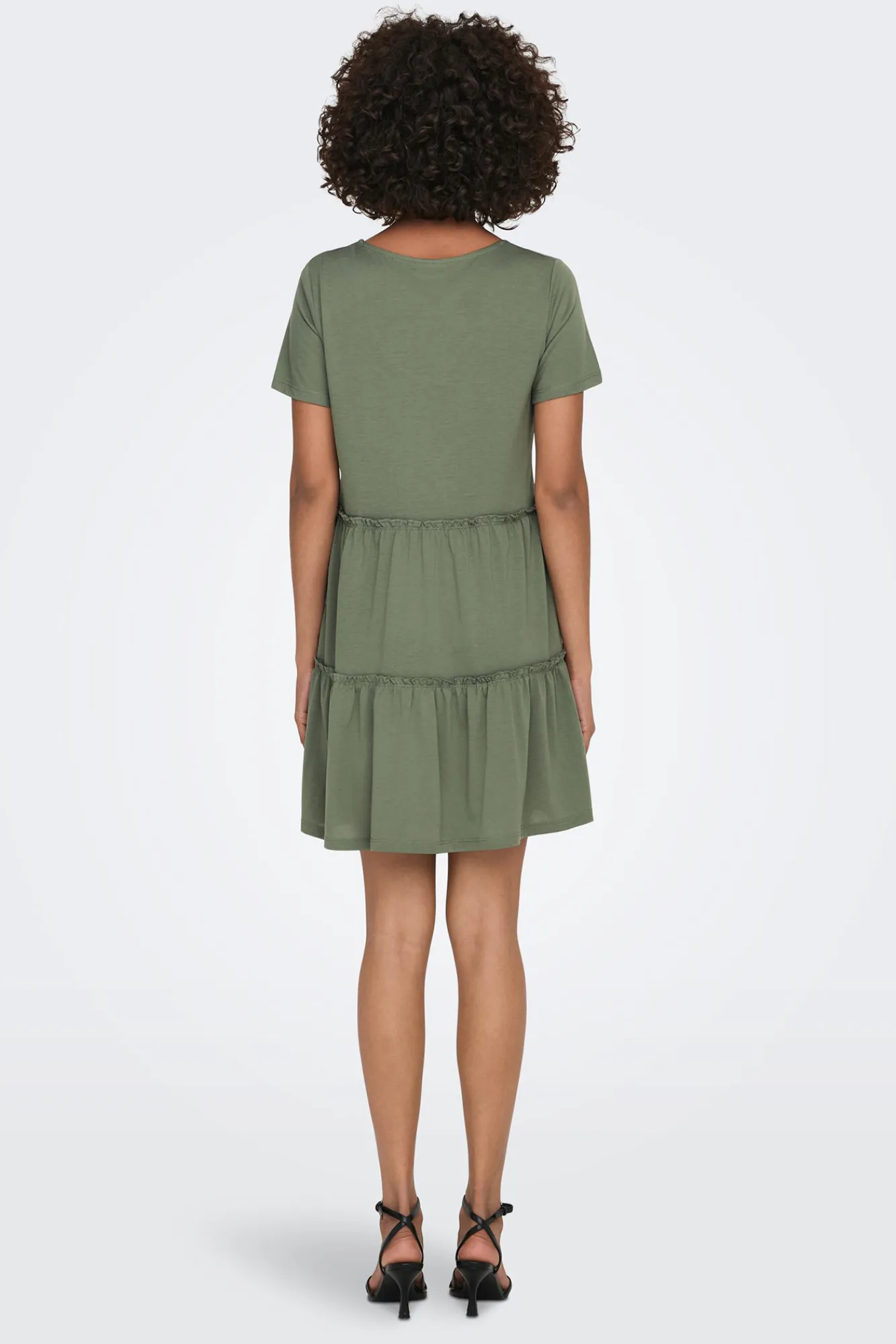 JDY Vestido Corto A Capas Manga Corta Verde Sale