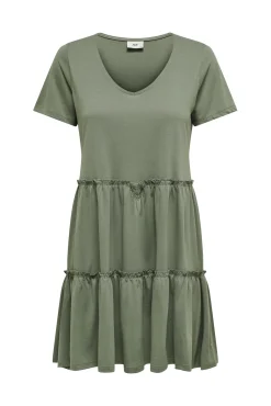 JDY Vestido Corto A Capas Manga Corta Verde Sale