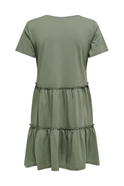 JDY Vestido Corto A Capas Manga Corta Verde Sale