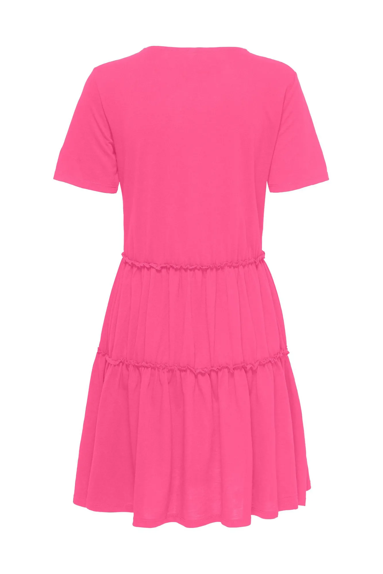 JDY Vestido Corto A Capas Manga Corta Rosa Discount