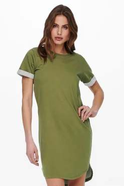 JDY Vestido Corto Asimetrco Amarillo Hot