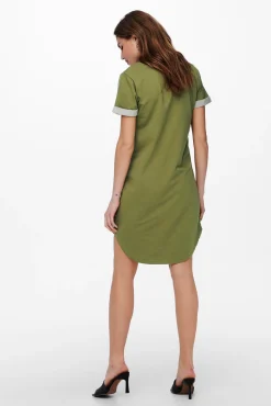 JDY Vestido Corto Asimetrco Amarillo Hot