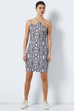 Noisy May Vestido Corto Asimetrico Azul Medio Sale