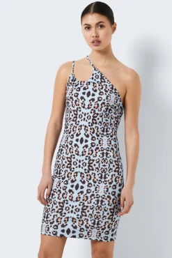 Noisy May Vestido Corto Asimetrico Azul Medio Sale