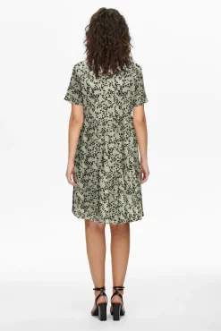 JDY Vestido Corto Camisero Verde Discount