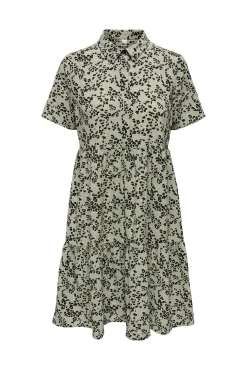 JDY Vestido Corto Camisero Verde Discount