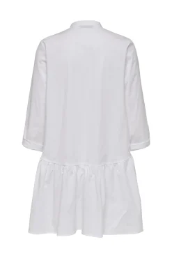 Only Vestido Corto Camisero Blanco Discount