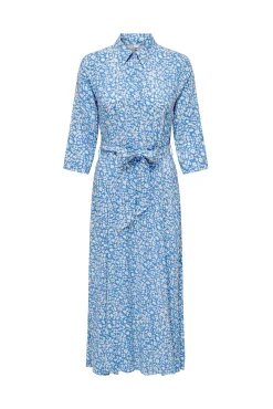 JDY Vestido Corto Camisero Azul Medio Discount
