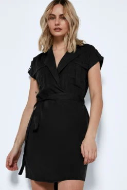 Noisy May Vestido Corto Camisero Lyocell Negro Online