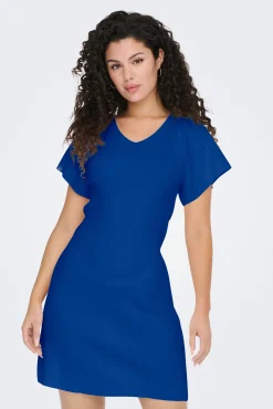 Only Vestido Corto Canale Azul Oscuro Sale