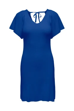 Only Vestido Corto Canale Azul Oscuro Sale