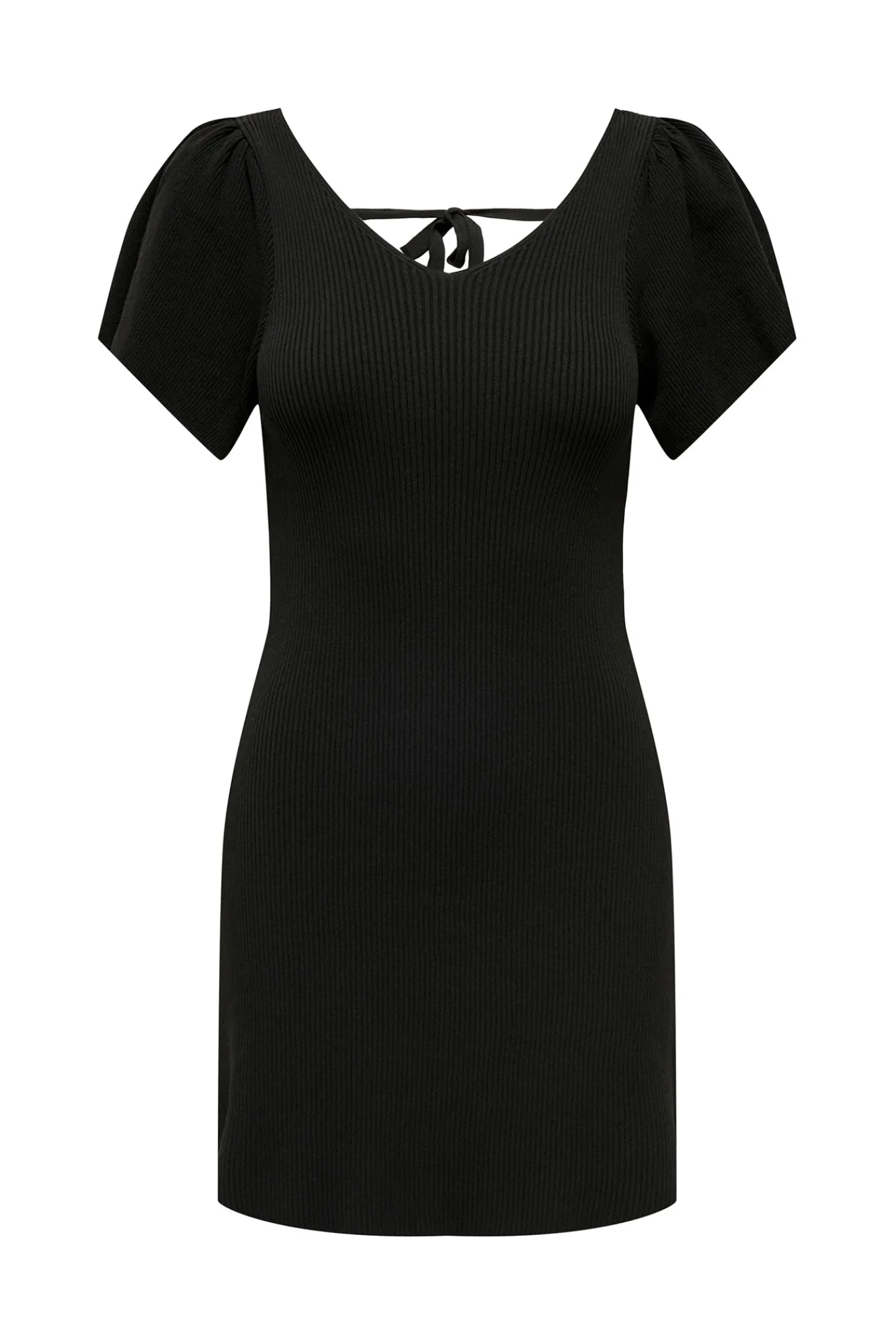 Only Vestido Corto Canale Negro Discount