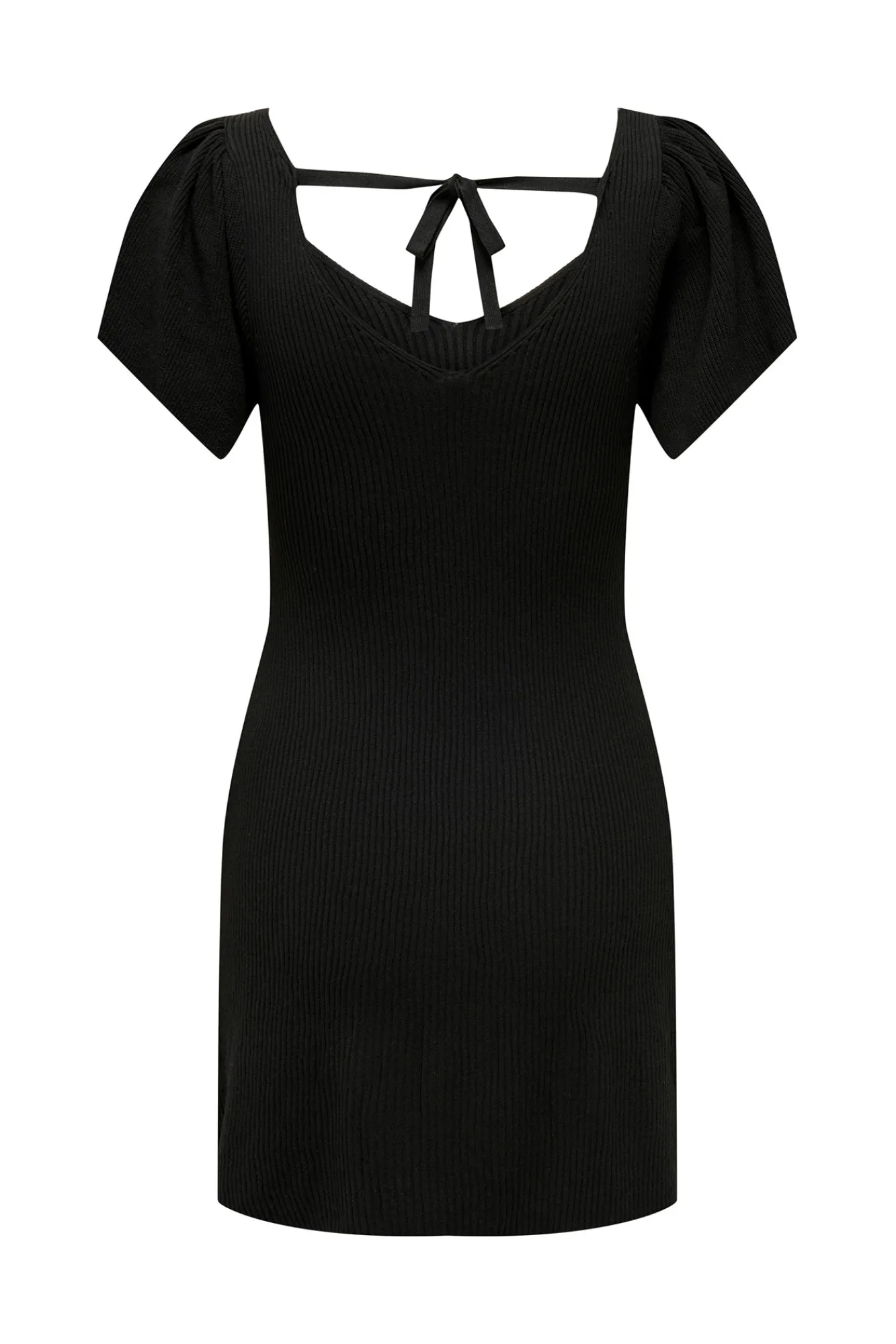 Only Vestido Corto Canale Negro Discount