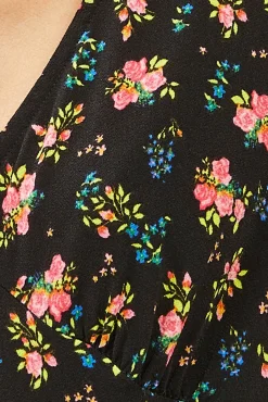 Pimkie Vestido Corto Con Botones Negro