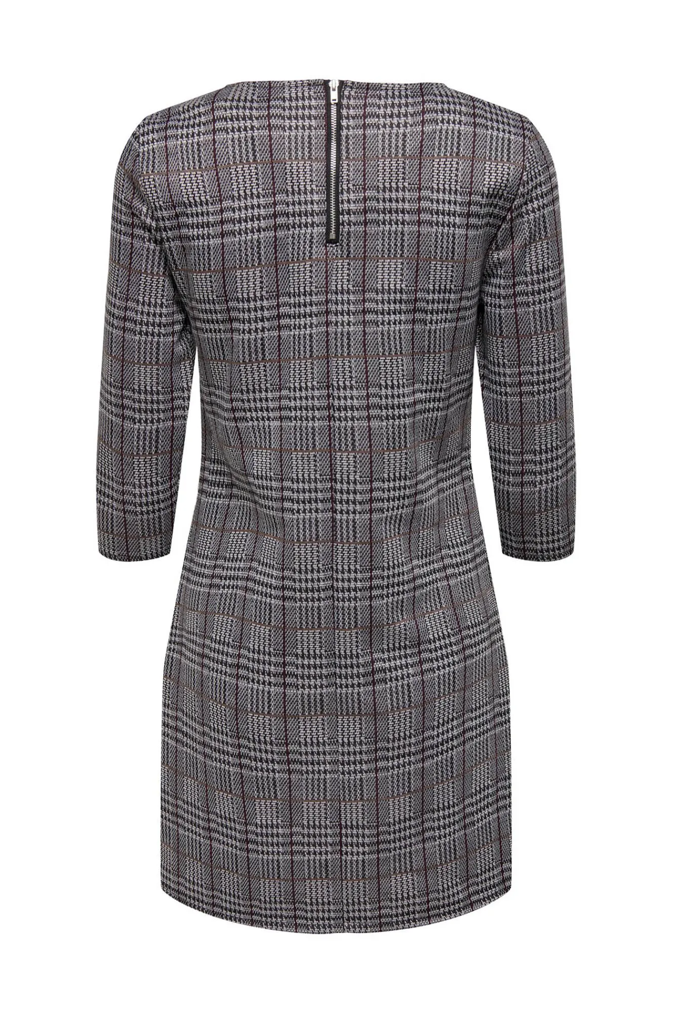 Only Vestido Corto Con Magas 3/4 Estampado Gris Hot