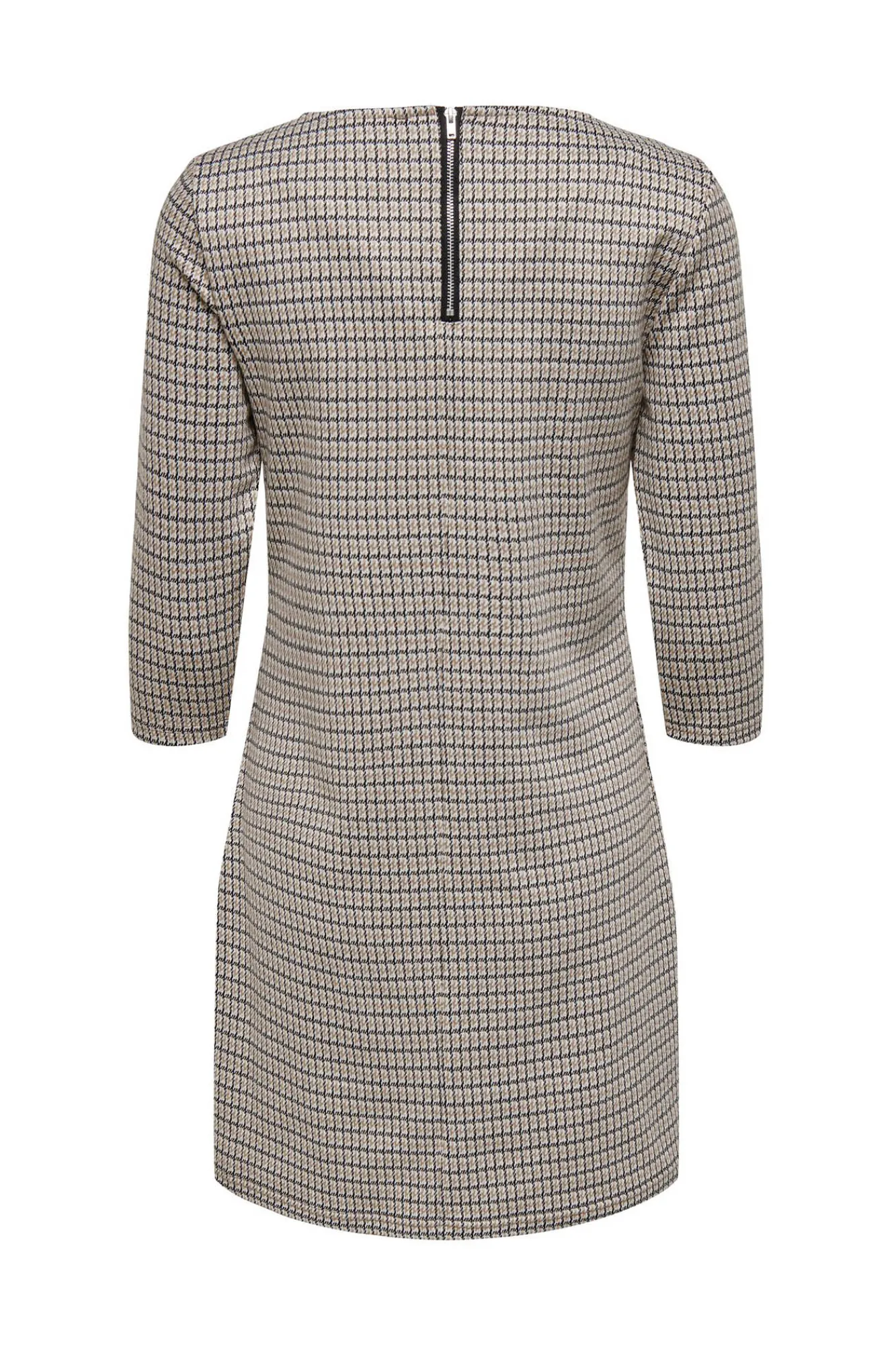 Only Vestido Corto Con Magas 3/4 Marron Oscuro Best