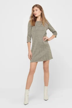 Only Vestido Corto Con Magas 3/4 Blanco Hot