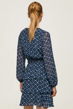Pepe Jeans Vestido Corto Con Manga Larga. Multicolor Discount