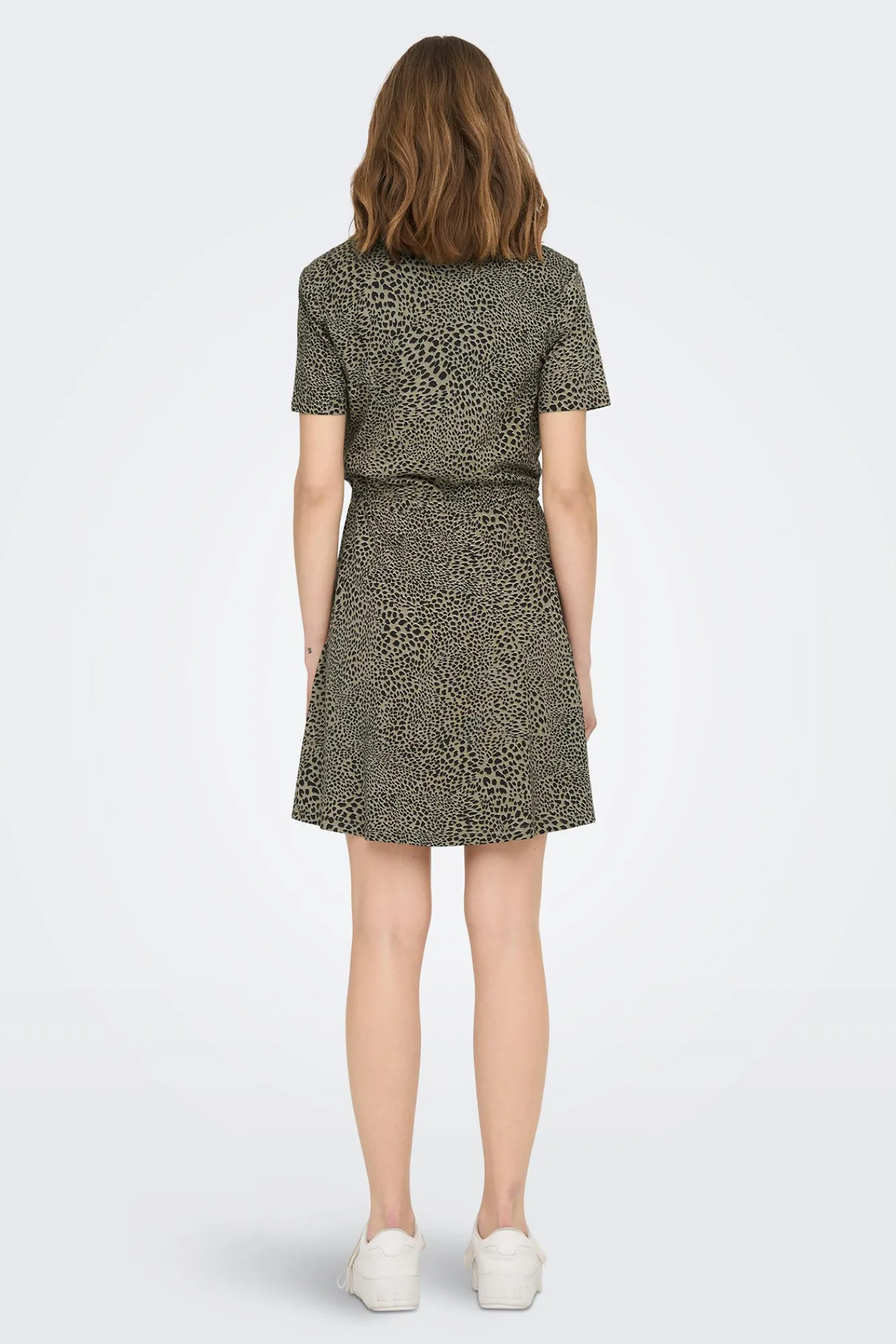 Only Vestido Corto Corte Regular Cuello En V Verde Best