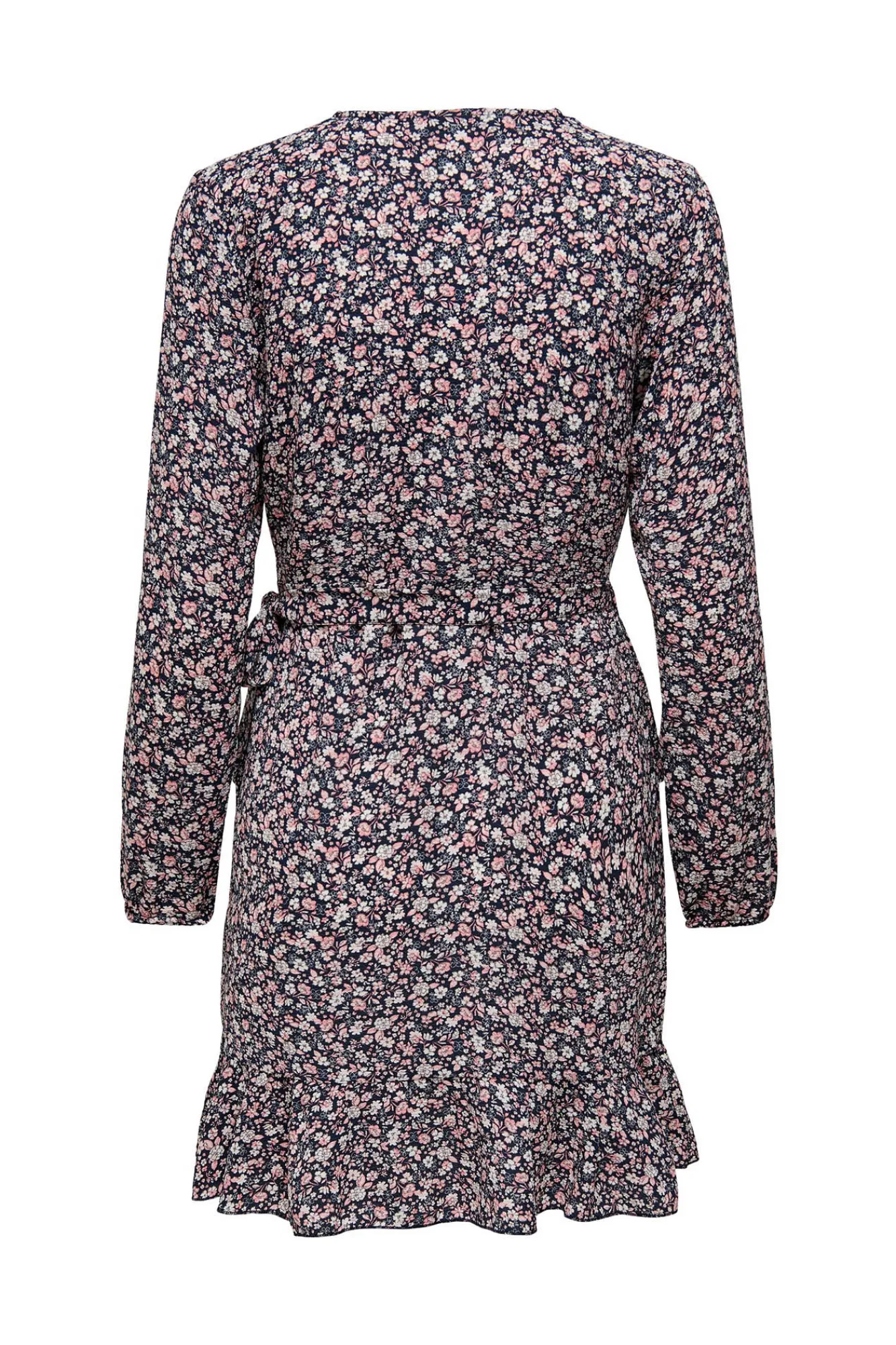 Only Vestido Corto Cruzado Rosa Best