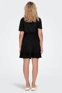 JDY Vestido Corto Cruzado Negro Discount