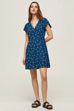 Pepe Jeans Vestido Corto Cruzado. Multicolor Clearance
