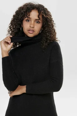 Only Vestido Corto Cuello Alto Negro New