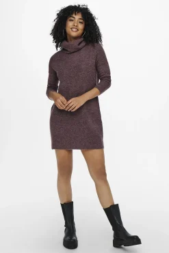 Only Vestido Corto Cuello Alto Rosa Outlet