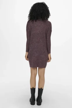 Only Vestido Corto Cuello Alto Rosa Outlet
