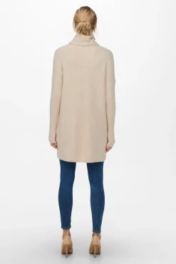 Only Vestido Corto Cuello Alto Blanco Discount