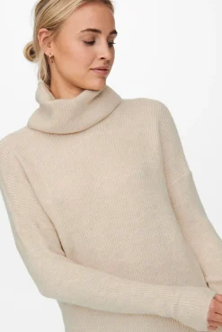 Only Vestido Corto Cuello Alto Blanco Discount
