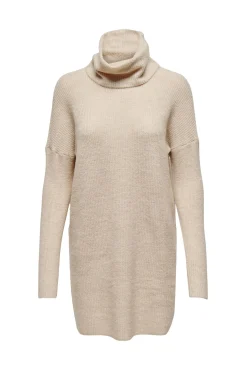Only Vestido Corto Cuello Alto Blanco Discount