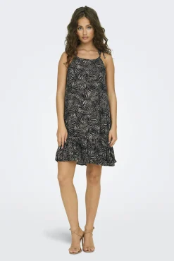 Only Vestido Corto Cuello Halter Azul Medio Best