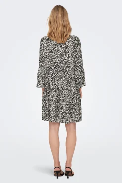 JDY Vestido Corto Cuello V Negro