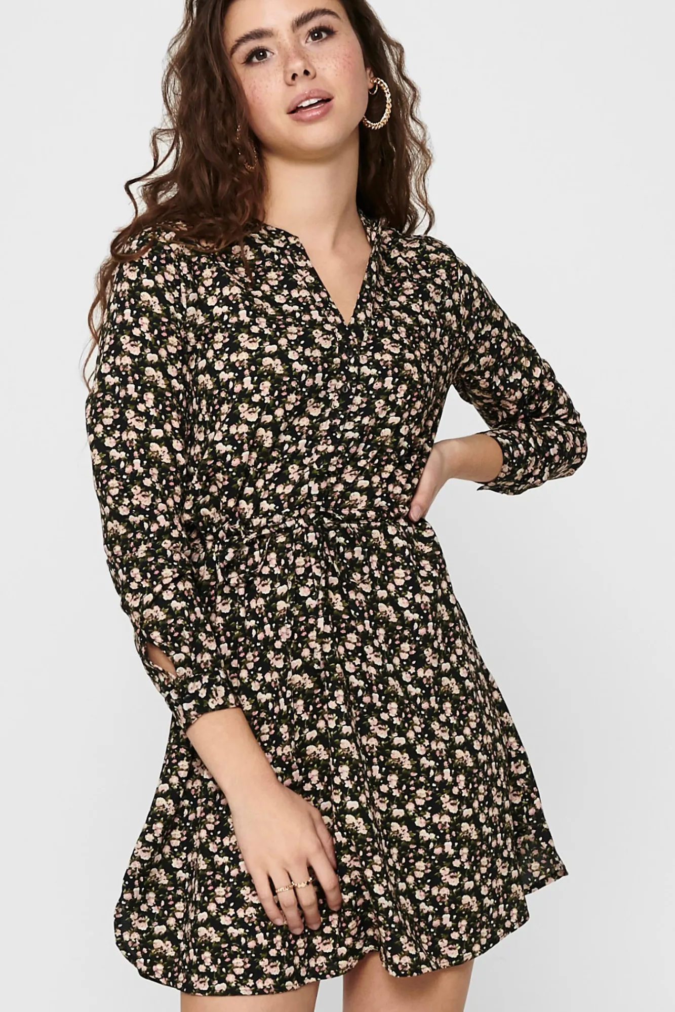 Only Vestido Corto De Corte Tunica Blanco Online