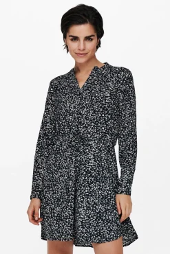 Only Vestido Corto De Corte Tunica Negro New