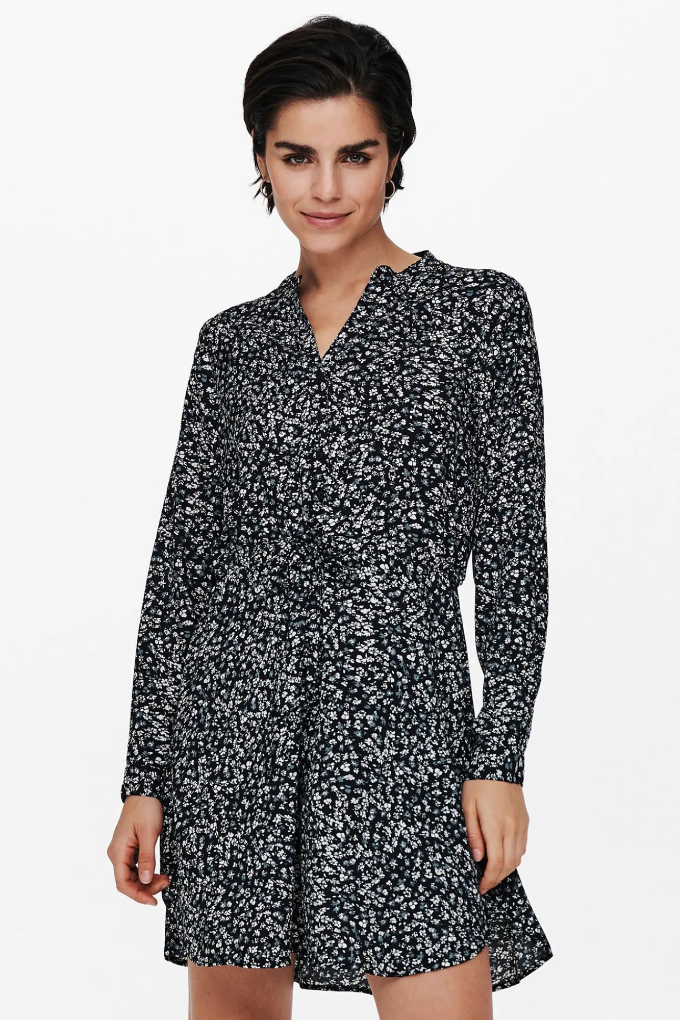 Only Vestido Corto De Corte Tunica Negro New